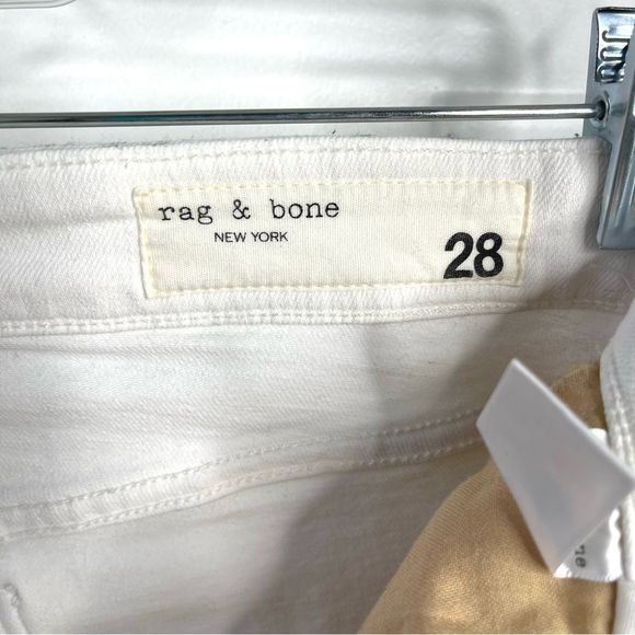 Rag & Bone Nina High Rise Ankle Skinny 5 Button White Jeans Size 28 - Picture 5 of 11